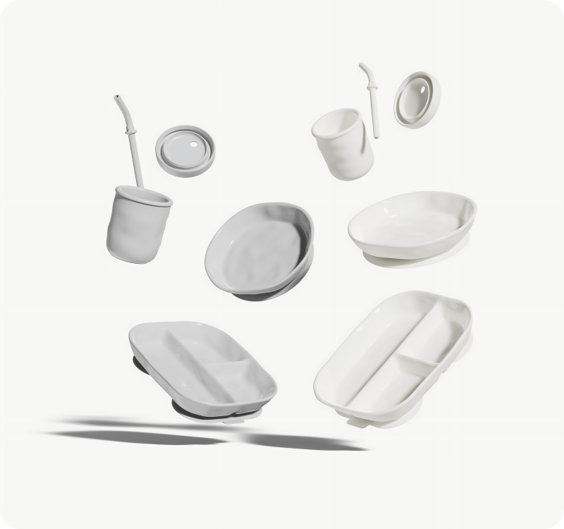 Silicone suction bowl